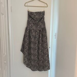 Vici Black and White Strapless Dress